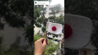 Crochet Japanese Flag On Demand 🇯🇵❤️ crochet shorts japan shorts fyp viralvideo trending [upl. by Moncear]