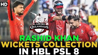 Rashid Khans All Wickets Collection in HBL PSL 8  HBL PSL 8  MI2A [upl. by Adnoraj]