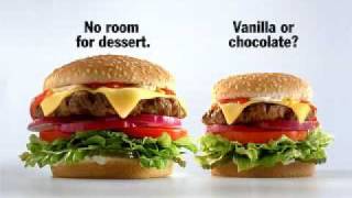 Hardees Litte Thickburger Commercial No Room for Dessert [upl. by Sondra]