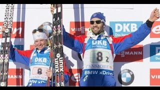 BIATHLON World Championship 2016 Mixed Relay 3 of March Norway  HOLMENKOLLEN [upl. by Nneb]