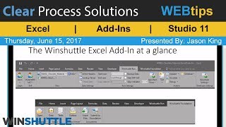 WINSHUTTLE Tutorial amp WEBtips Excel AddIn for Studio [upl. by Swec]