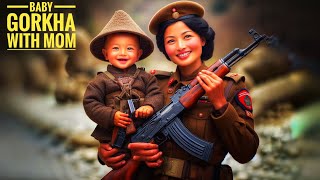 Baby Gorkha Army with Mom  Gorkha army BabyGorkhaArmy BabyGurkhaArmy BabyGurkha [upl. by Dunson221]