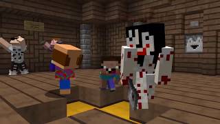 2 NOOB SE ESCONDEN EN EL ARMARIO DE MOMO MINECRAFT TROLL [upl. by Sion]