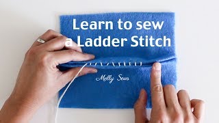 How to Sew a Ladder Stitch  Slip Stitch Blind Stitch or Invisible Stitch Instructions [upl. by Hgielsa329]