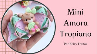 Laço amora tropiano fita n5  PAP  DIY Ribbon Bow Hair [upl. by Kostman201]