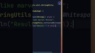 StringUtils Java  Part 1  javashorts javainterview java [upl. by Aikimat]