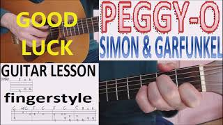 PEGGYO  SIMON amp GARFUNKEL fingerstyle GUITAR LESSON [upl. by Lebna961]