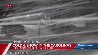 Snow picks up in the North Carolina High Country [upl. by Bridges]