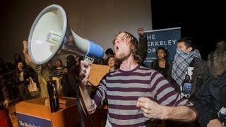 NSA Protest Interrupts Peter Thiel PayPal Founder Talk  UC Berkeley [upl. by Arlene628]