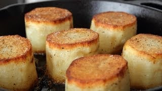 Fondant Potatoes  Crusty Potatoes Roasted with Butter and Stock [upl. by Suanne]