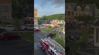 Working Commercial Fire and Collapse  Pottsville Fire  May 23rd 2024 [upl. by Abbub138]