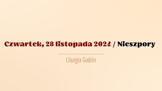 Nieszpory  28 listopada 2024 [upl. by Daberath]