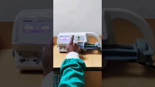 How to Set Syringe Pump  How to Start Syringe Pump  Infusion Pump shorts NursingAIIMS GNMANM [upl. by Otina862]