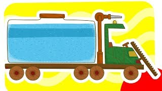 Car Toons a Water Truck Vehicles for Kids [upl. by Montagu]