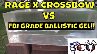 RAGE CROSSBOW X BROADHEAD VS BALLISTIC GEL BROADHEAD TEST SERIES PT19 [upl. by Teodorico]