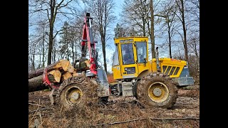 🌲BIG Welte W230 4WD • Skidder in Action • Logging Pure • PCMForst • Langholz • Machine on limit 🌲 [upl. by Eelyrehc]