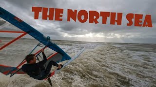 Jordy Vonk facing the North Sea  Windsurf slalom surfing [upl. by Nimzay25]