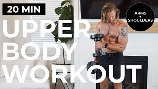 20 Min KILLER Arm and Shoulder Workout  Dumbbell Arm Workout [upl. by Huskey]