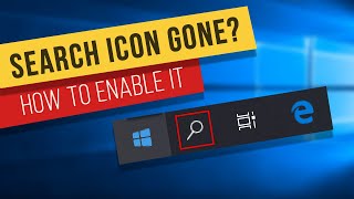 Windows 10 Search Icon BoxField Missing  25 Second Tutorials [upl. by Yerd]