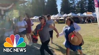 Gunfire Sends Crowd Running At Garlic Festival In Gilroy California  NBC News [upl. by Tat884]