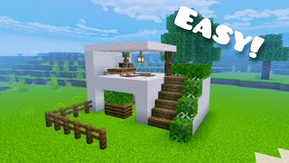 Minecraft  Modern House tutorial ⚒️  How to build a Modern House 6 [upl. by Mccomb]