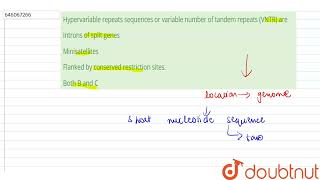 Hypervariable repeats sequences or variable number of tandem repeats VNTR are  12  HUMAN EVO [upl. by Aniez128]