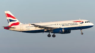 Takeoff  British Airways A320200 at Budapest [upl. by Yliram478]