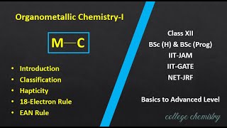 Organometallic CompoundsClassification Hapticity 18Electron rule Effective Atomic Number rule [upl. by Wertheimer]