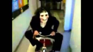 Jigsaw says quotYOU WANNA PLAY A LITTLE GAMEquot and falls of Tricycle for 5 minutes [upl. by Juback690]