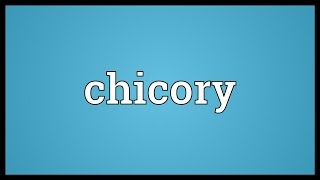 Chicory Meaning [upl. by Izak]