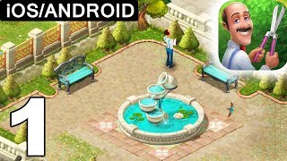 Gardenscapes  Walkthrough Level 1  Restoring Garden  iOS Android [upl. by Nylirek954]