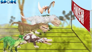 Dinosaur Wild Race 3  Dinosaur Faceoff S3  SPORE [upl. by Legim802]