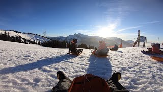 Descente en luge de la piste Marvel à Morillon Grand Massif  Hiver 2019 [upl. by Aubree]