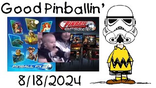 Joes Pinball Stream 8182024 [upl. by Ellicec176]