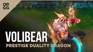 Prestige Duality Dragon Volibear  OPGG Skin Review  League of Legends [upl. by Annairb985]