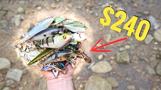 240 Worth of Fishing Lures in a Drained Lake [upl. by Lerad]