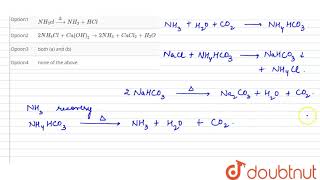 In Solvays process NH3 is recovered by [upl. by Knobloch]