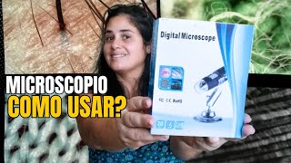 Este produto vai te ajudar a descobrir doenças no couro cabeludo🔬 Microscópio Digital [upl. by Adnicul635]