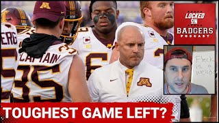 Wisconsin Badgers football ranking the toughest games left on the schedule Gophers number one [upl. by Noiraa]