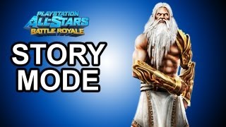 Playstation All Stars Battle Royale  DLC Zeus Story Mode Walkthrough [upl. by Hsina862]