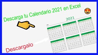 Descargar el calendario 2021 en excel [upl. by Baese]