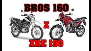 HONDA XRE 190 ABS X BROS 160 ESDD 2017 PREÇO E CONSUMO  QUAL ESCOLHER [upl. by Sello]