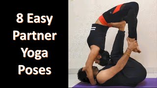 8 Easy PartnerCouple Yoga Poses [upl. by Wilhelm282]