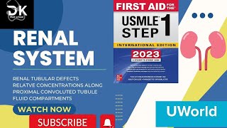 Renal Tubular Defects Relative Concentrations Along PCT and Fluid Compartments From First Aid Lec5 [upl. by Assilac]