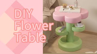 DIY flower Table  Cardboard Craft Idea 🫣💡 [upl. by Anyak480]