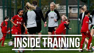 Liverpool FC Women Joined by Under9s Squad  Inside Training [upl. by Ueih832]