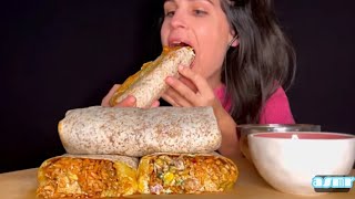 HOMEMADE BURRITOS  MUKBANG  ASMR  NO TALKING remix [upl. by Nosreme838]