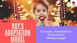 Roys Adaptation Model Theorist Concepts Assumptions Propositions Meta paradigm PART 1 [upl. by Brawley809]