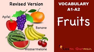 Learn German  German Vocabulary  Obst  Fruits in German  A1  A2 [upl. by Ocin]