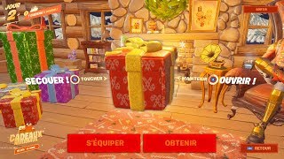 ON OUVRE LE CADEAU HIVERNAUX DU JOUR 2 SUR FORTNITE   RECOMPENSES GRATUITES [upl. by Lohman]